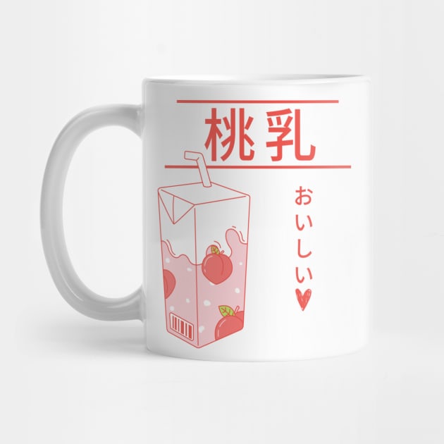 Kawaii Japanese Peach Milk by Moshi Moshi Designs